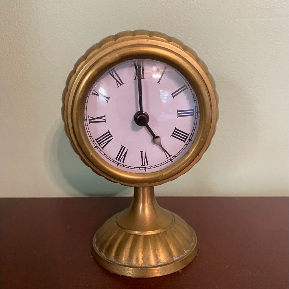 🍀Antique Solid Brass Maritime Table Clock